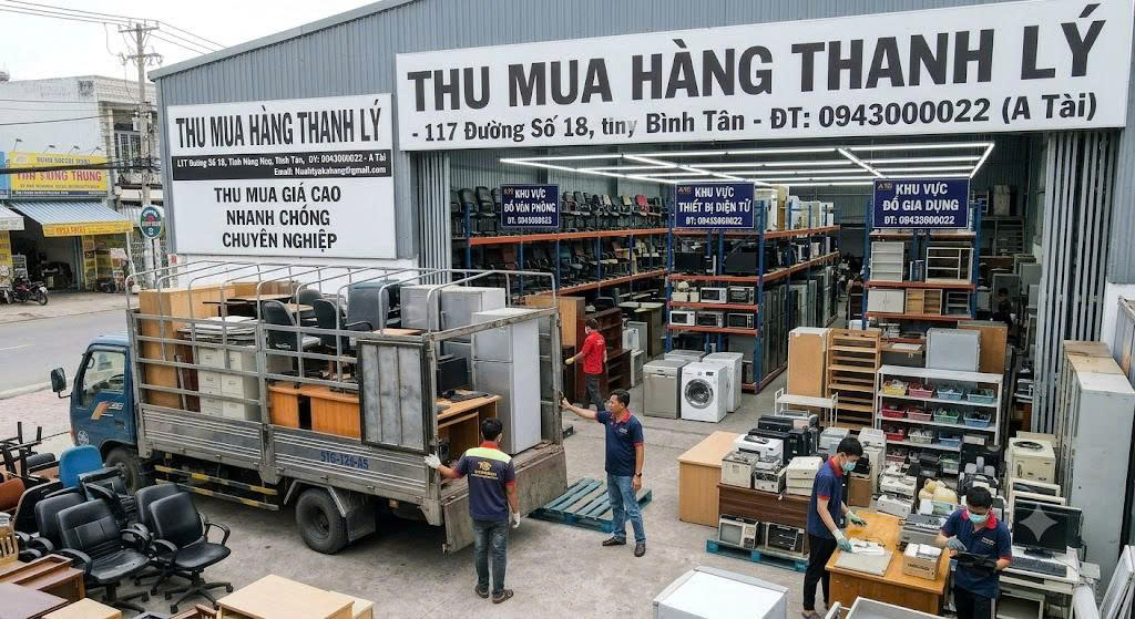 A Tài nhận thu mua bàn ghế, thiết bị nhà hàng, quán ăn, quán cà phê, điện máy và nội thất thanh lý.